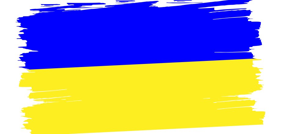 Eine Flagge von Ukraine