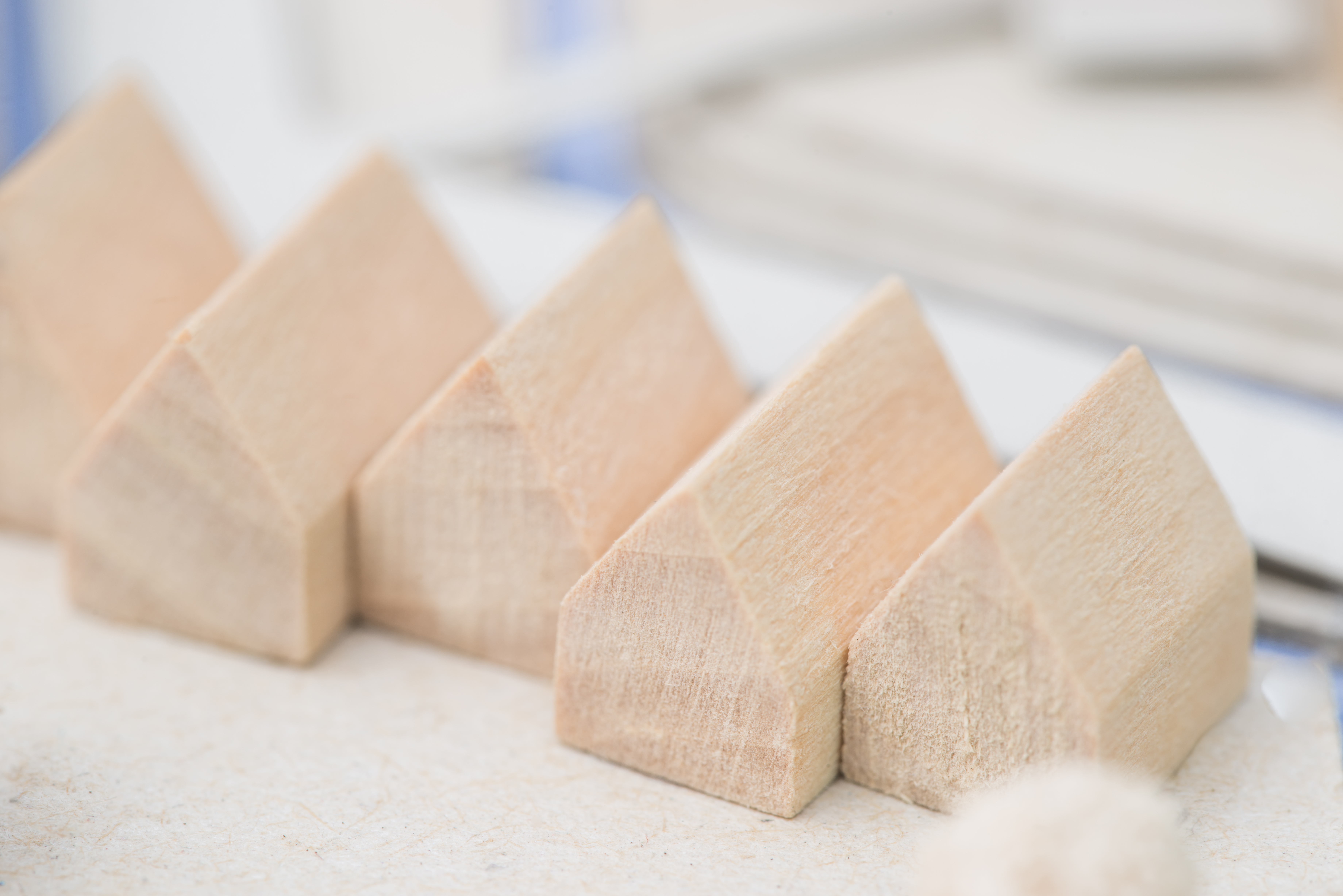 Architektur Modell Siedlung im Detail mit Häusern in Reihe